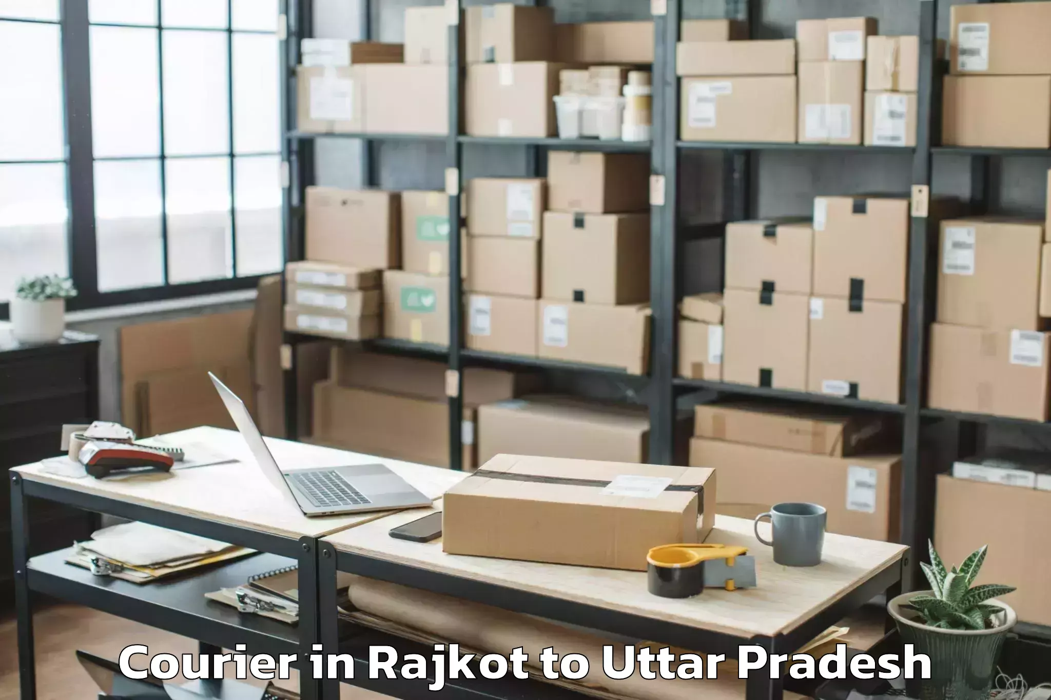 Top Rajkot to Dr Ram Manohar Lohiya National Courier Available